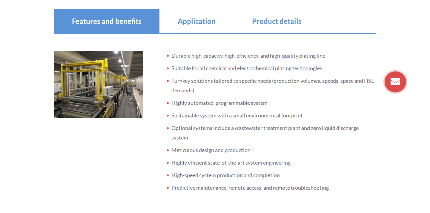 Atotech DynaPlus® product hero with 'Highly efficient customized plating lines' headline and three core value propositions