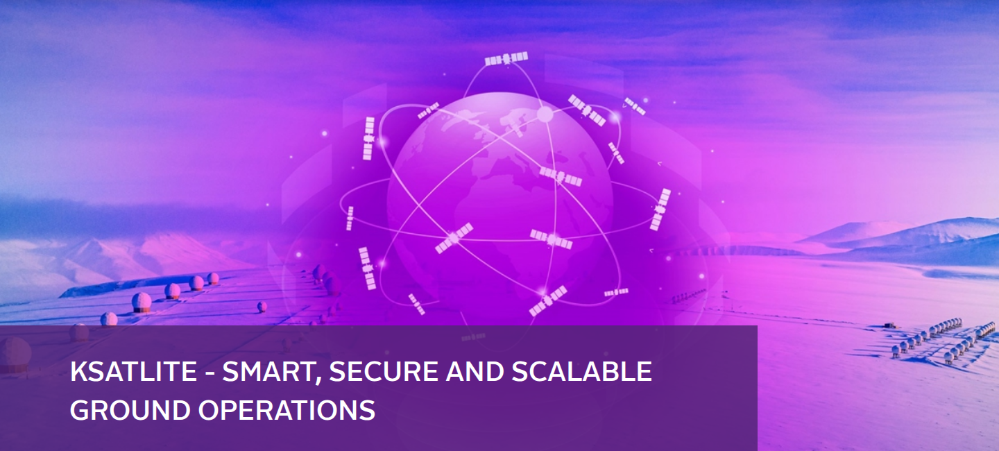 KSATlite Ground Segment-as-a-Service hero on ksat.no with headline and network scale value proposition