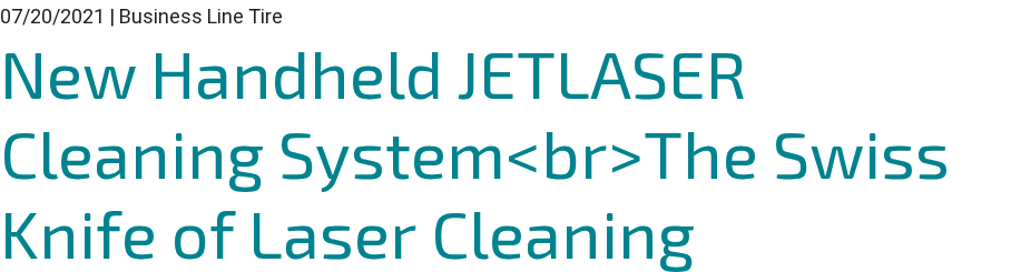 JETLASER M100 handheld laser cleaning system hero on 4JET news announcement page with product headline